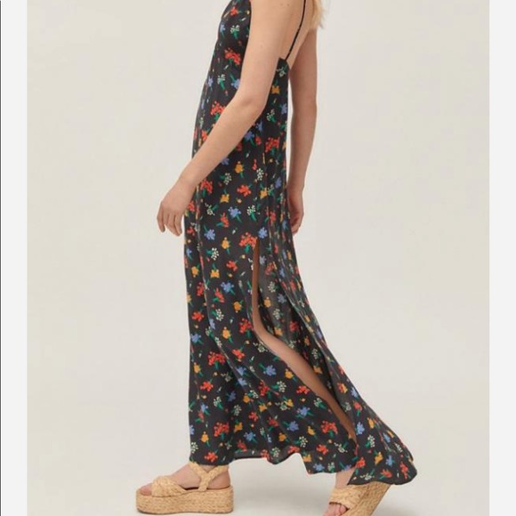 Brand New Capulet Capulet UO Exclusive Odille Floral Side-Slit Maxi Dress - Picture 2 of 8